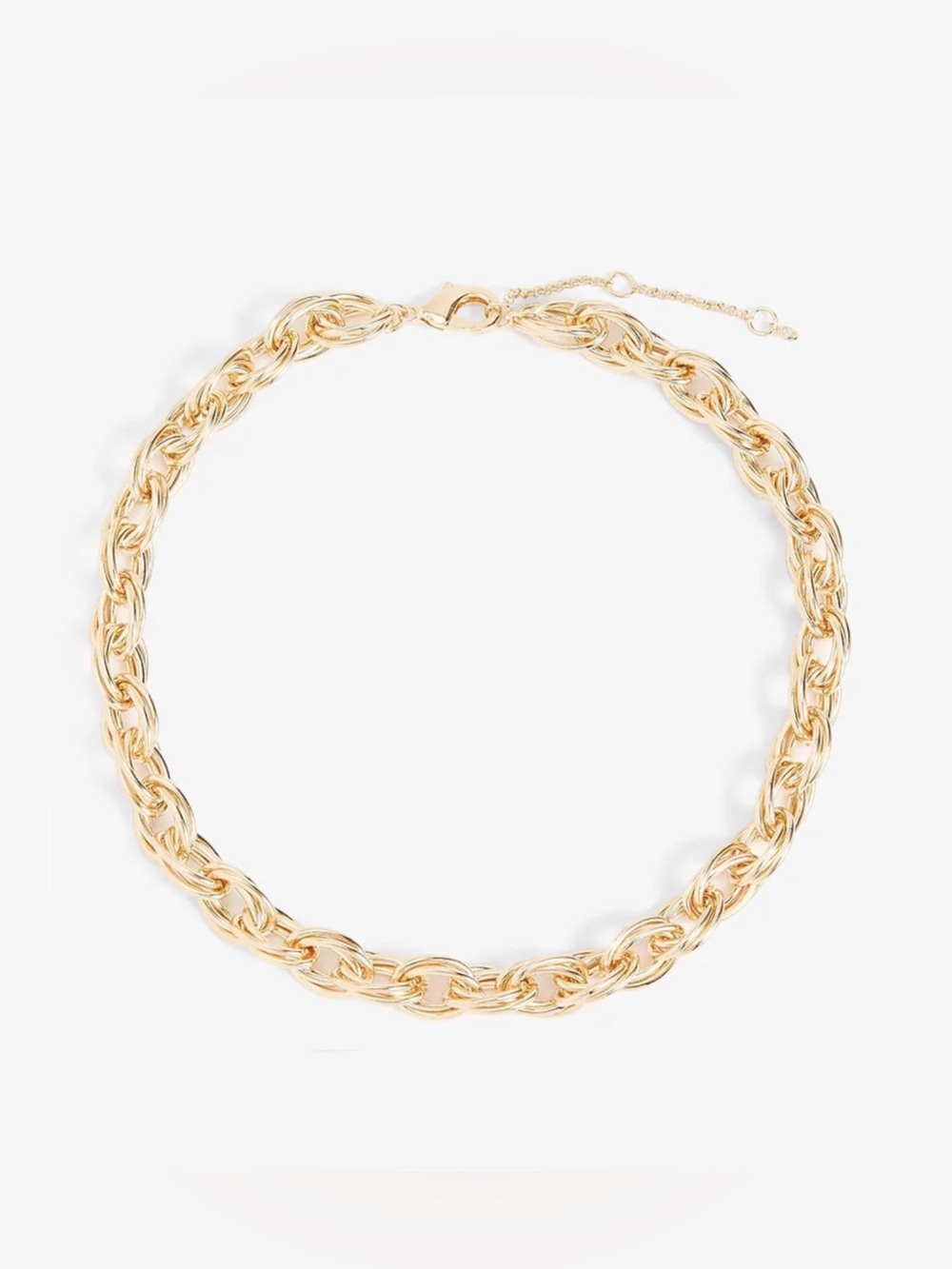 Express Interlocking Circle Chain Necklace Gold